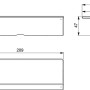 Technische Zeichnung: Ideal Standard Wrap-Over Ablage für Ceratherm T Brausethermostate, Chrom.