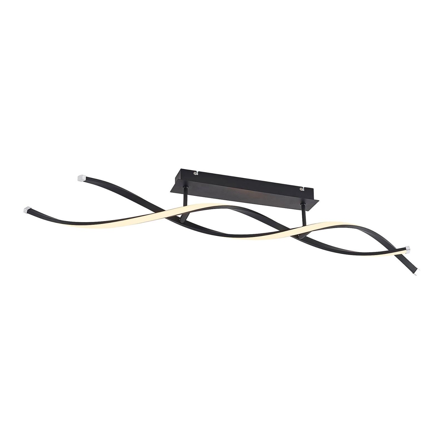 Lindby LED Deckenleuchte Welina 9627107 Dimmbar Modern in Schwarz aus Metal günstig online kaufen