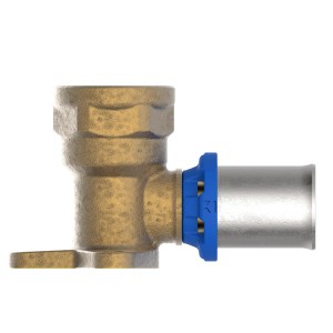 Kirchhoff MS-Wandscheibe Pressfitting, 20 mm x 18,7 mm (1/2 IG), Messing blank.