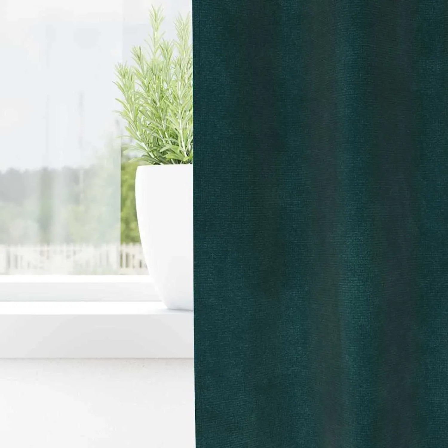 Dunkelgrüne Samt Vorhänge (2 Stk.) von vidaXL, 140x245 cm, für Fenster.