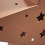 Rostfarbener Kobolo Kerzenhalter STAR XL mit Stern-Ausstanzungen für Teelicht, Weihnachtsdeko.