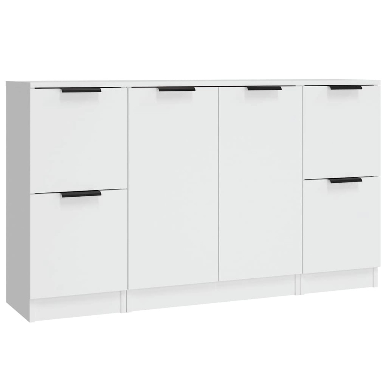 vidaXL Sideboards 3 Stk Weiß Holzwerkstoff 3115844 günstig online kaufen