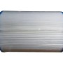 Weißer, plissierter Whirlpool Filter mit blauen Endkappen, zylindrisch, für Skimmer Zubehör.
