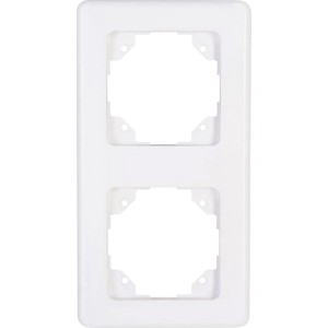 Kopp Abdeckrahmen 2-fach Europa Arktisweiß für Schalter und Steckdosen.
