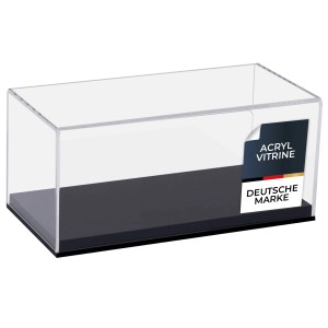 HMF 46801 Acryl Vitrine Schaukasten für Modellautos Figuren 24 x 12 x 11 cm Transparent
