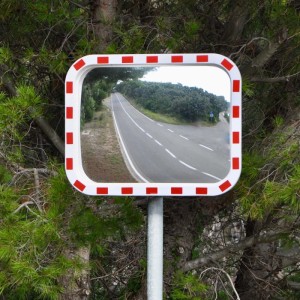Wiltec Verkehrsspiegel 50X70Cm Sicherheitsspiegel Überwachungsspiegel Konvex