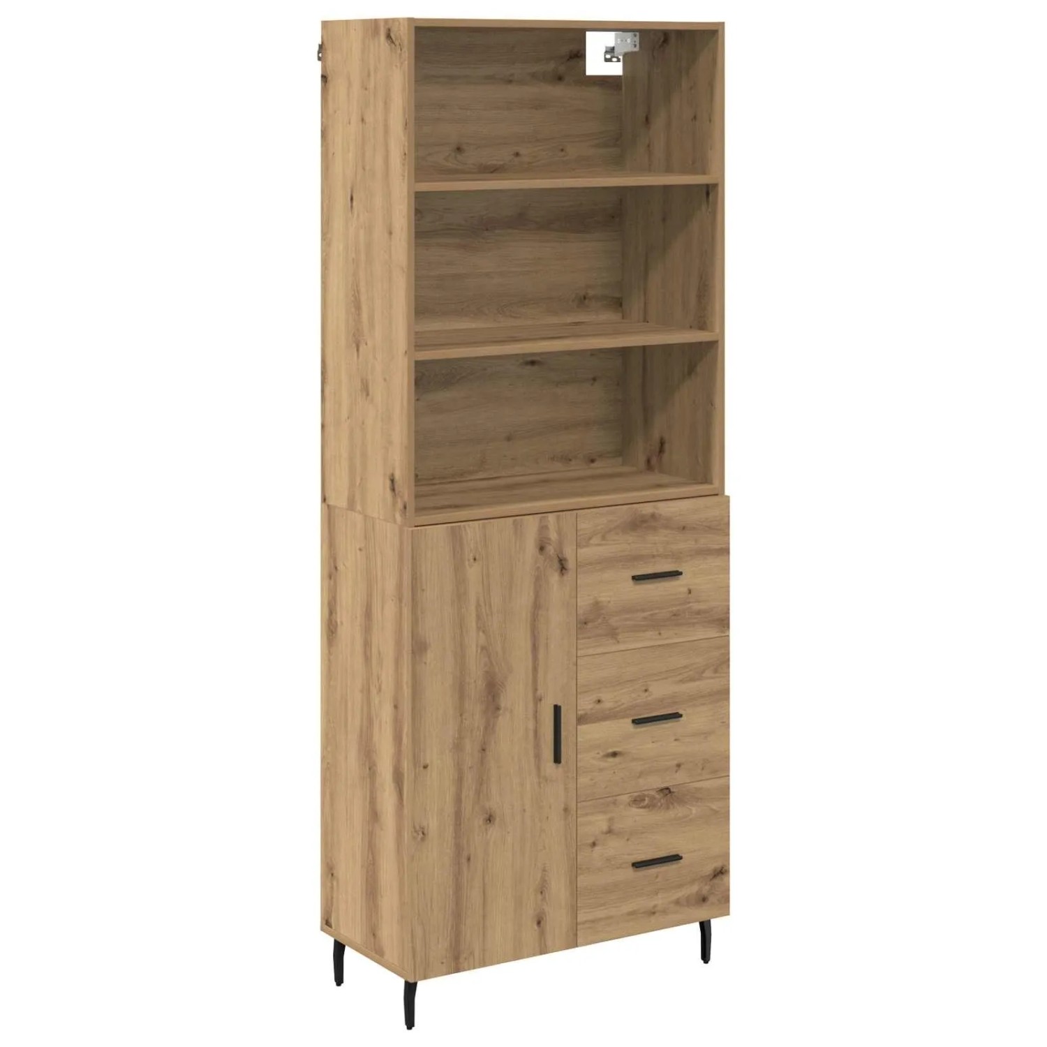 vidaXL Highboard mit Schubladen Artisan-Eiche 69,5 x 34 x 180 cm 3416043 günstig online kaufen