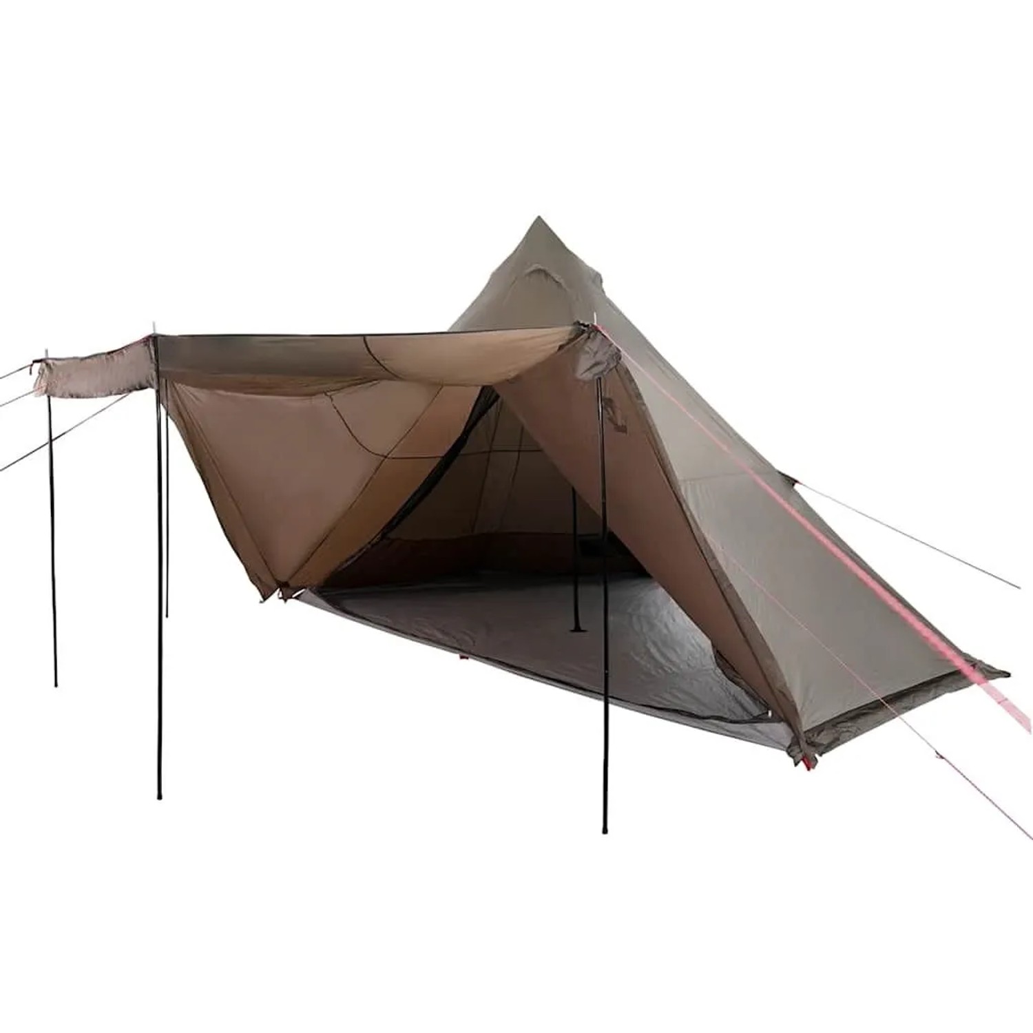 vidaXL Tipi-Familienzelt 8 Personen Braun Wasserdicht 4009450