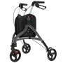 Costway Rollator Schmal Faltbar Gehhilfe 6-Fach Höhenverstellbar Grau