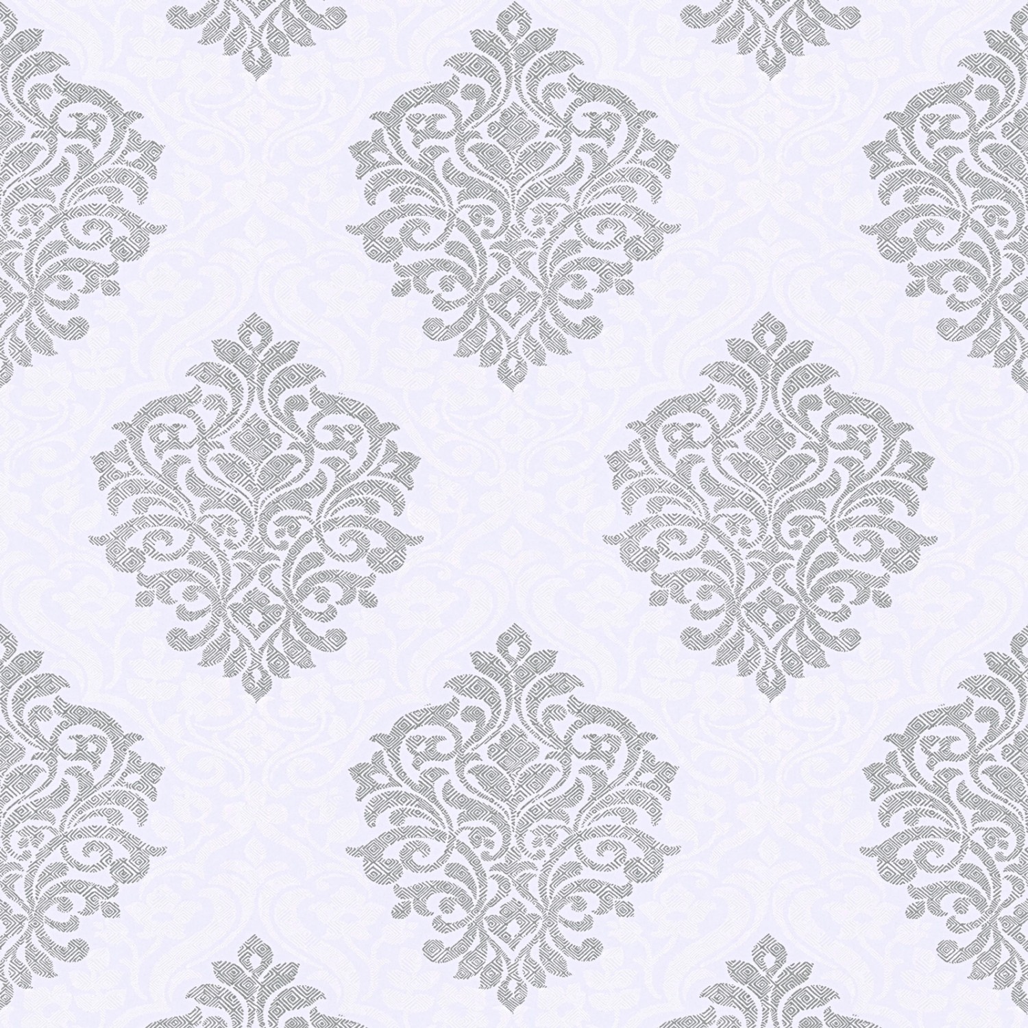Bricoflor Barock Tapete in Weiß Silber Edle Ornament Tapete für Schlafzimmer und Esszimmer Elegante Vinyl Vliestapete Im