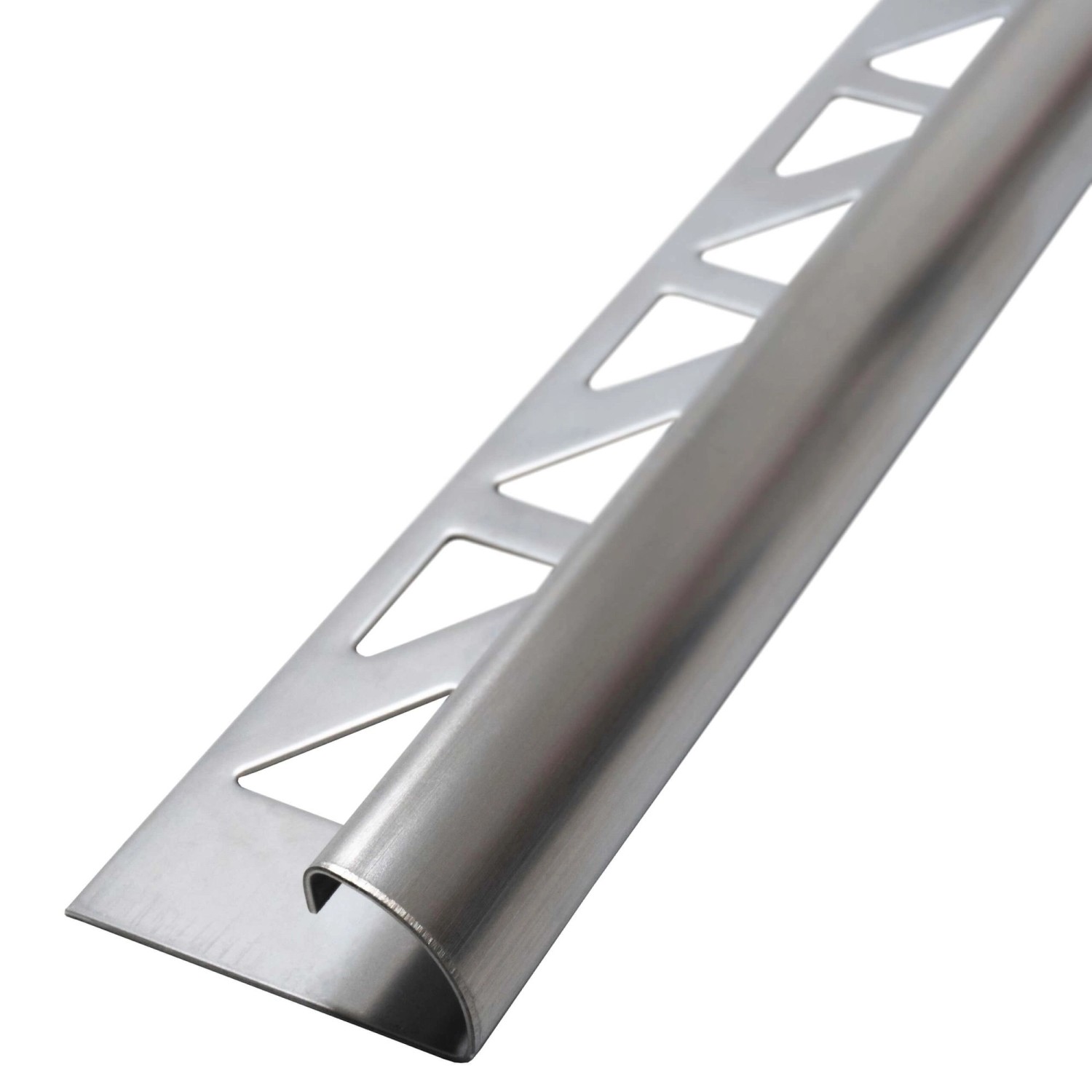 Dalsys Fliesenschiene Viertelkreis 2,5m x 8mm Edelstahl Gebürstet