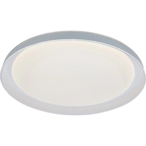 Weiße LED Deckenleuchte Tessali, Ø 43 cm, modernes Design mit dimmbarer Lichtsteuerung.