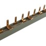 3-Phasen Stift-Schiene Universal, 21cm, für Verteiler-Zubehör.