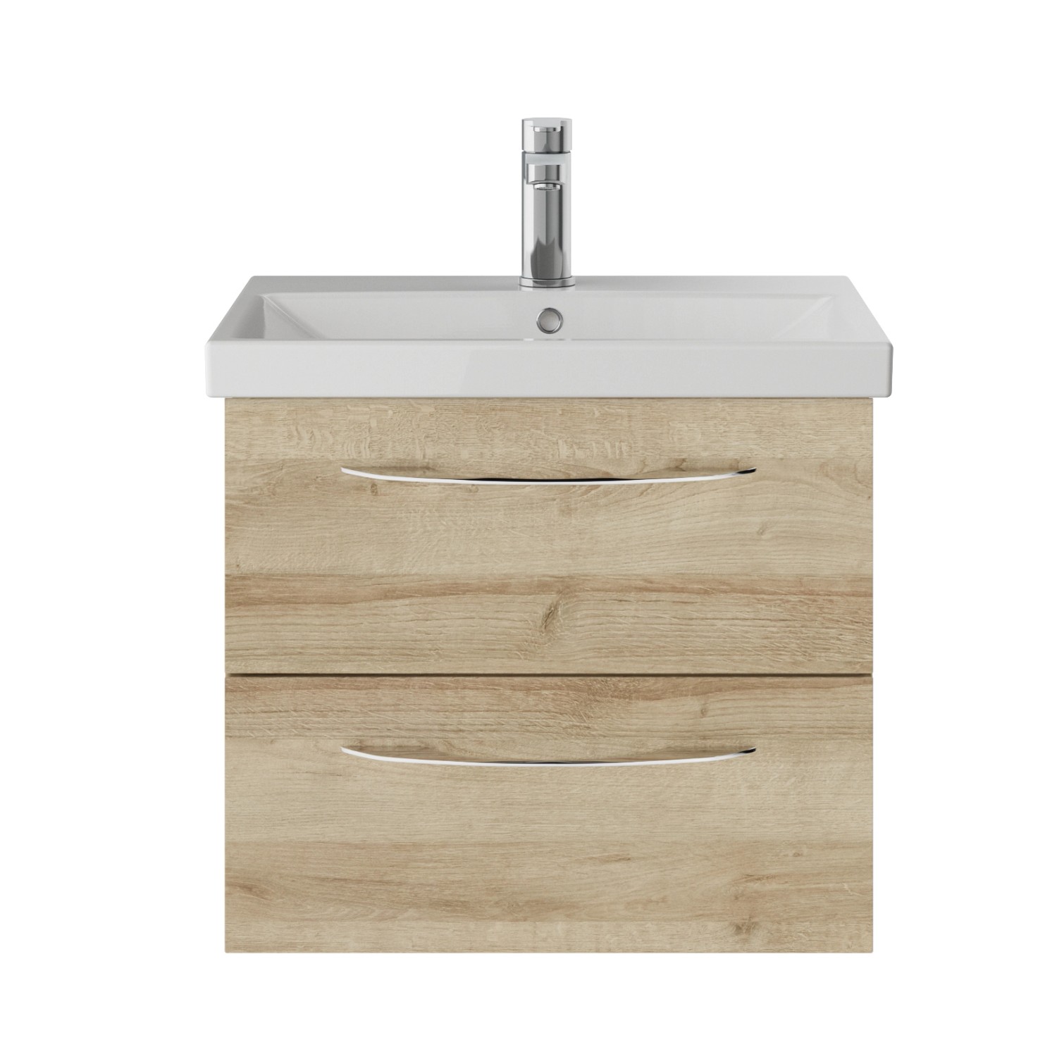 Pelipal Badmöbel-Set Serie 4035 in Riviera Eiche mit Waschbecken und Unterschrank.