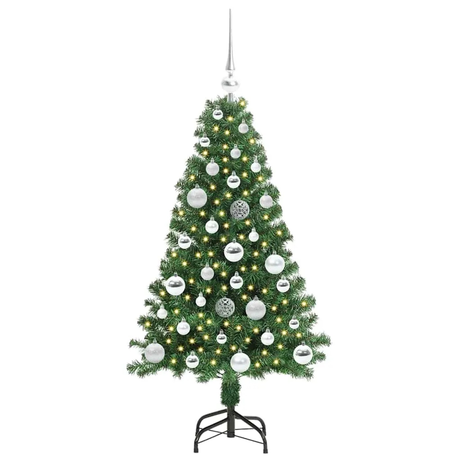 vidaXL Künstlicher Weihnachtsbaum mit 150 LEDs mit Ständer Grün 120 cm 3396896