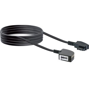 Schwaiger Verlängerungskabel (TAE) universal, schwarz, für Telefon und Zusatzgeräte.