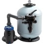 Steinbach Sandfilteranlage SM 14 für Pools bis 70.000 l, mit Pumpe und Manometer.