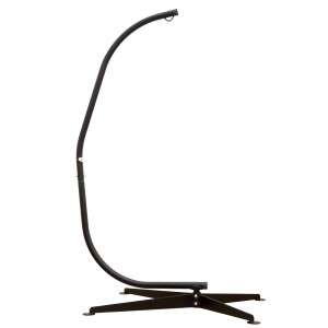 AMANKA Hängestuhlgestell, schwarz, bis 120 kg belastbar, freistehend für Hängesessel & Schwebesessel.