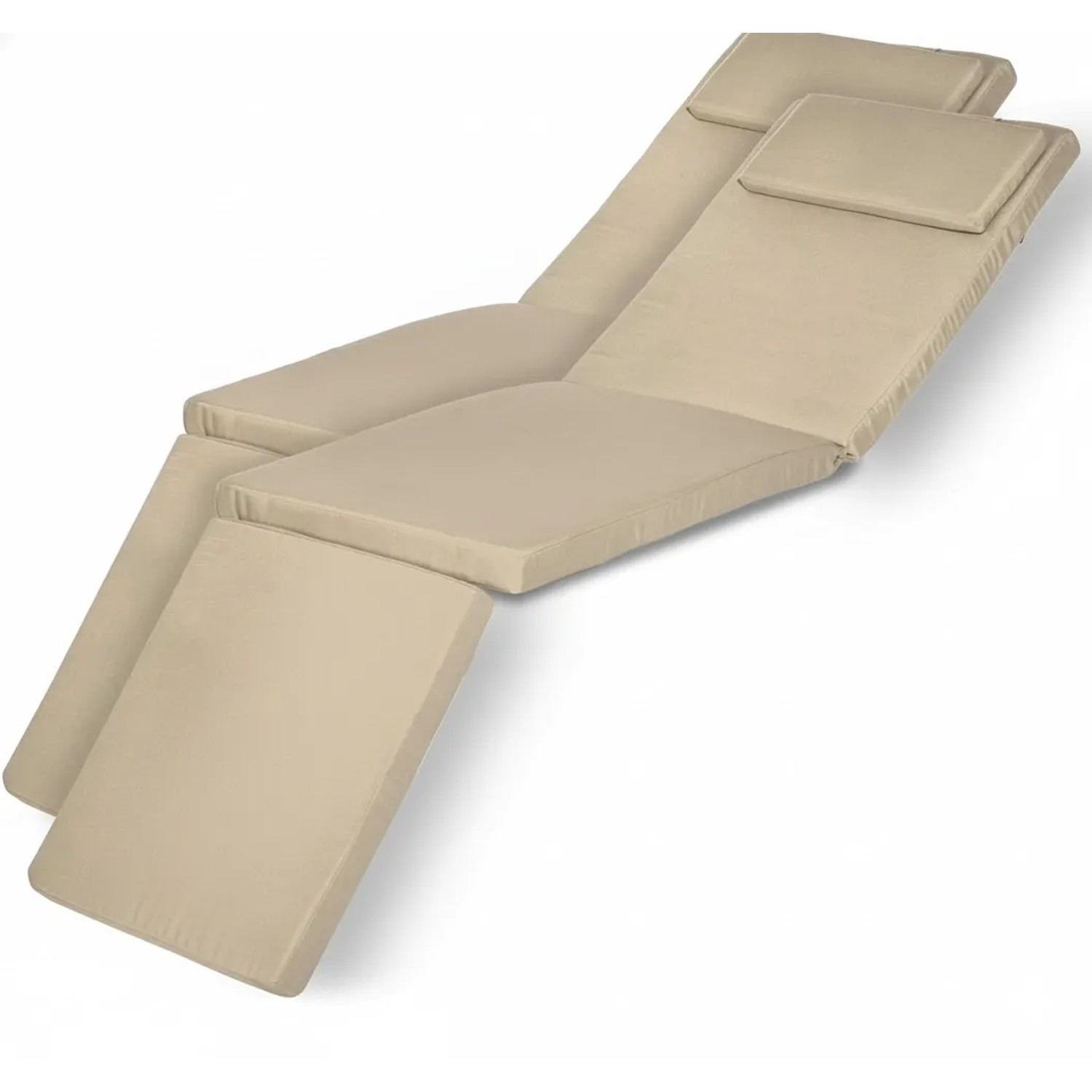 Beautissu Loftlux DC Deckchairauflage 175x45x5cm Natur 2tlg