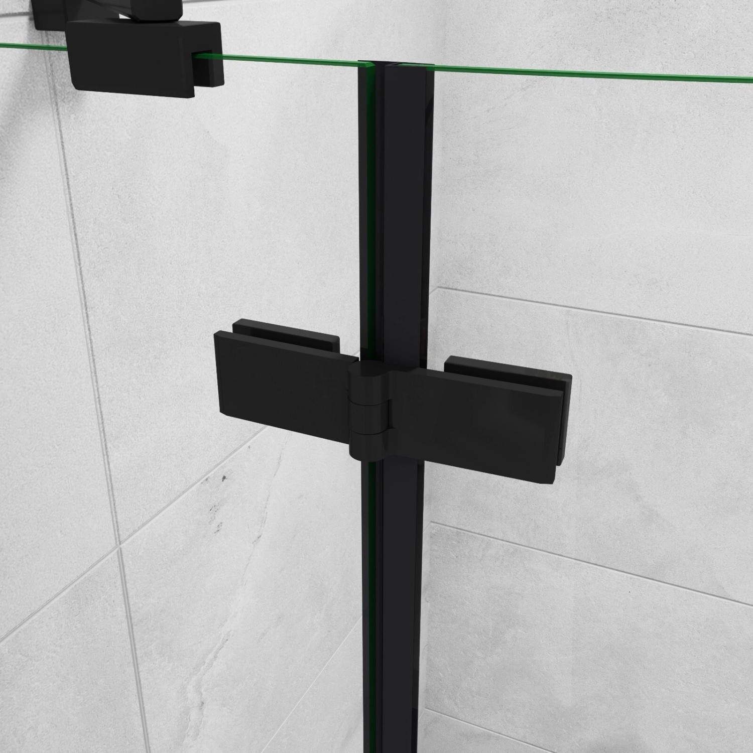 AICA 80x80x195cm Schwarz Runddusche Duschkabine Viertelkreis Duschabtrennung 6mm NANO ESG Sicherheitsglas_9