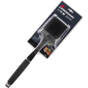 Landmann Grillbürste Pure aus Edelstahl mit Schaber im Blister