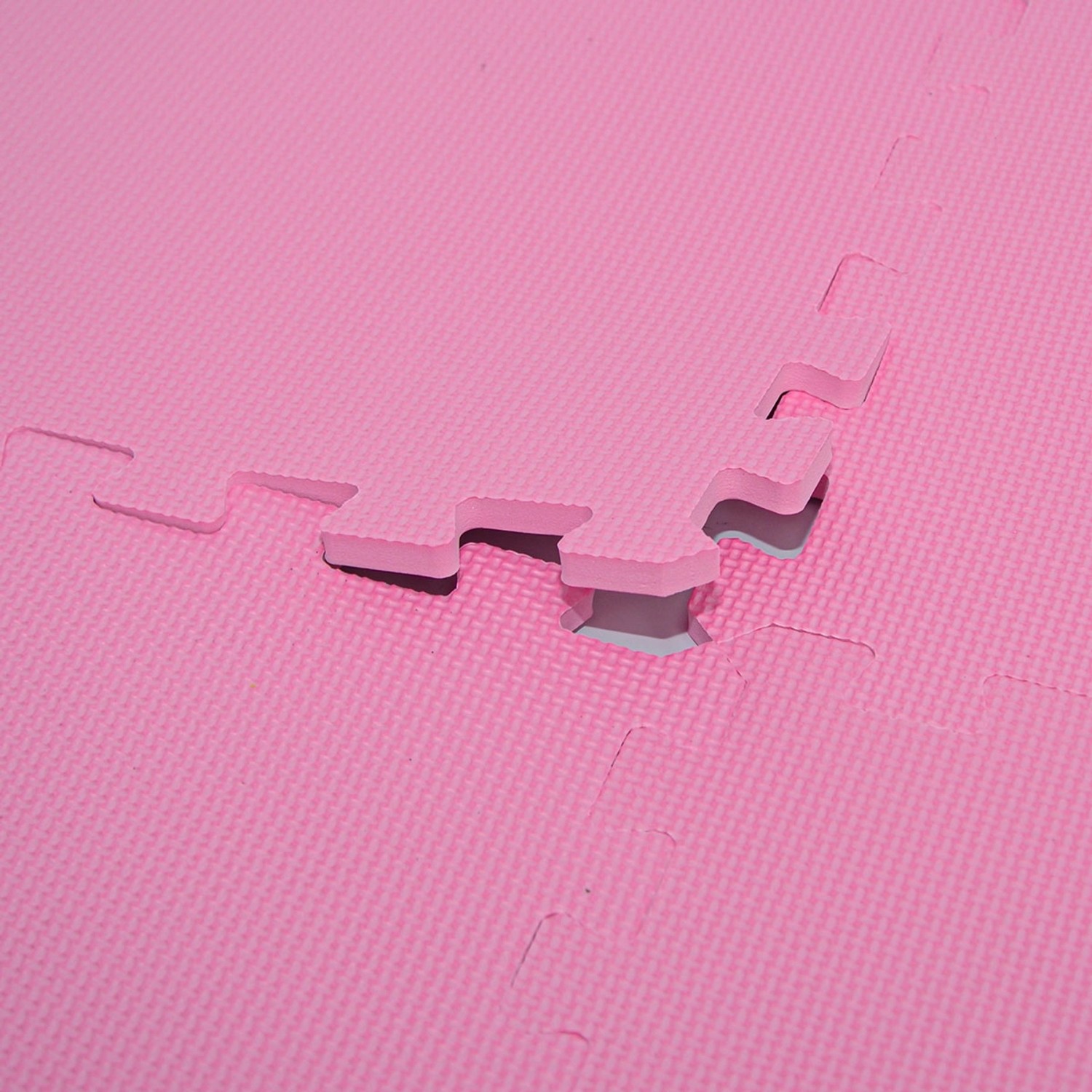 Detailaufnahme: Rosa LittleTom Puzzlematte, 30x30 cm, für Babys und Kinder.