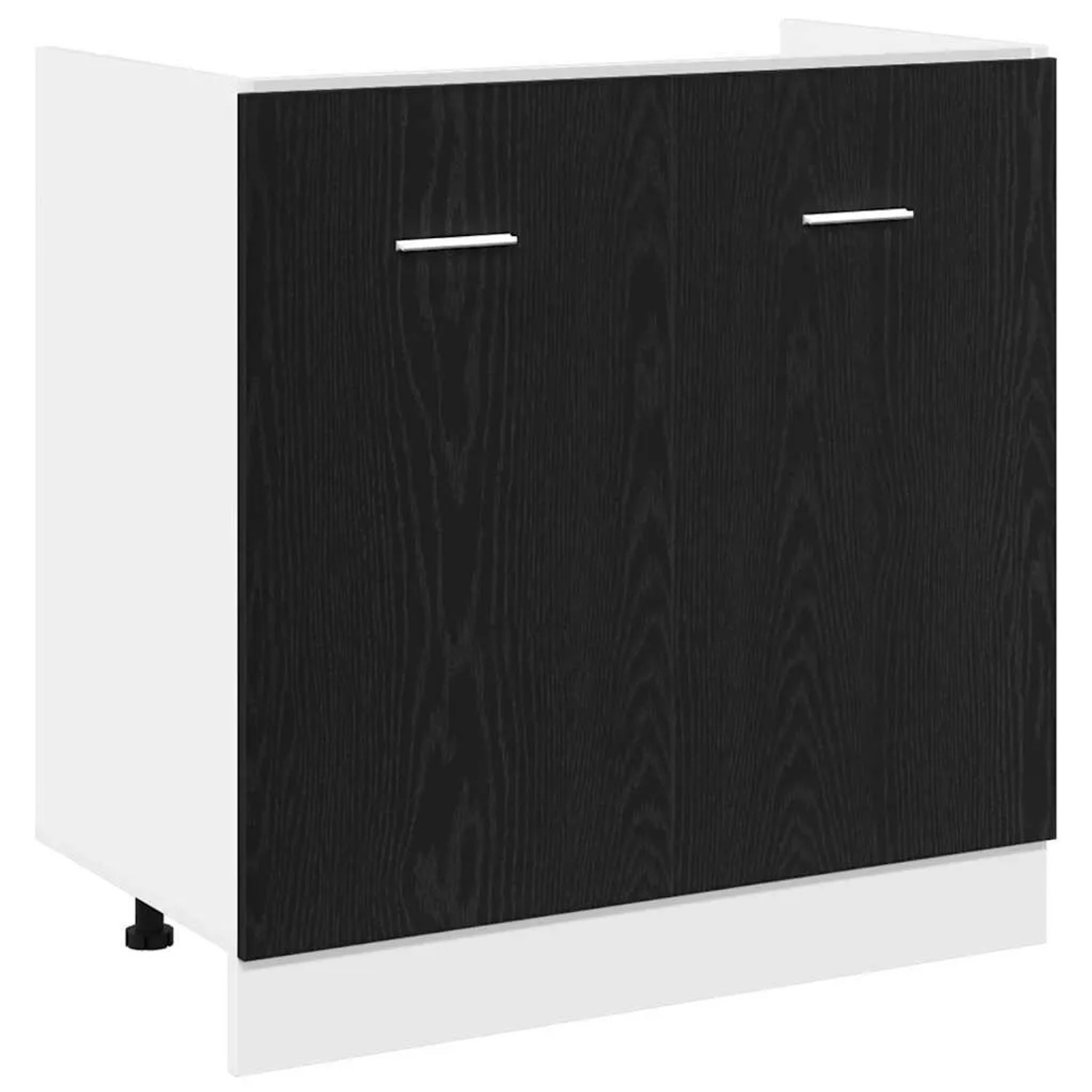 vidaXL Unterschrank für Spüle Schwarz Eiche 80x46x81,5 cm Holzwerkstoff 863 günstig online kaufen