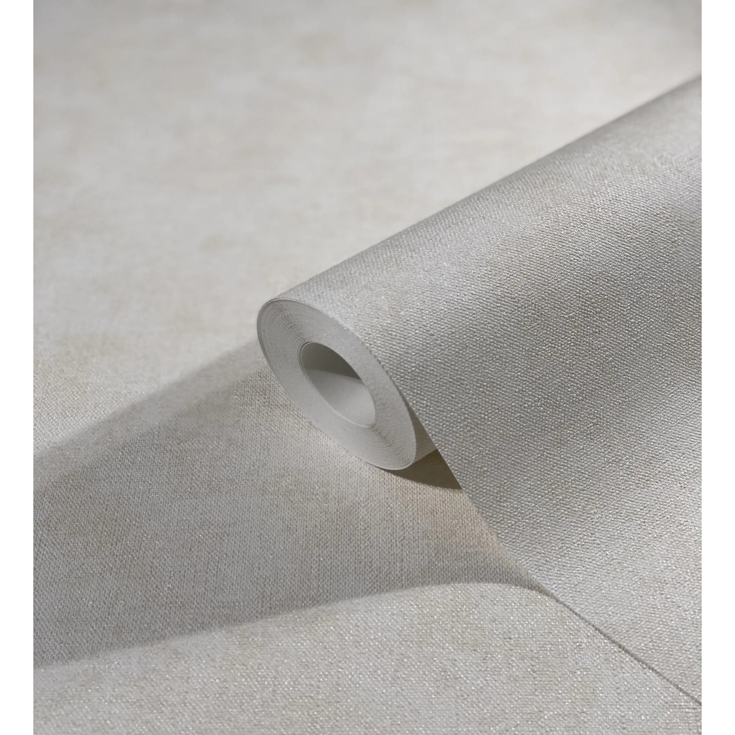 Beige Vliestapete Shades Uni von Marburg, Rolle mit leichter Textur.