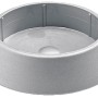 Silberne Hettich Fußkappe, Ø 60 mm, für Tischbeine. Zubehör für Möbelbeine.