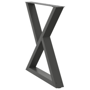 vidaXL Esstisch Beine 2 Stk Anthrazit 70x72-73,3 cm Stahl 4012726
