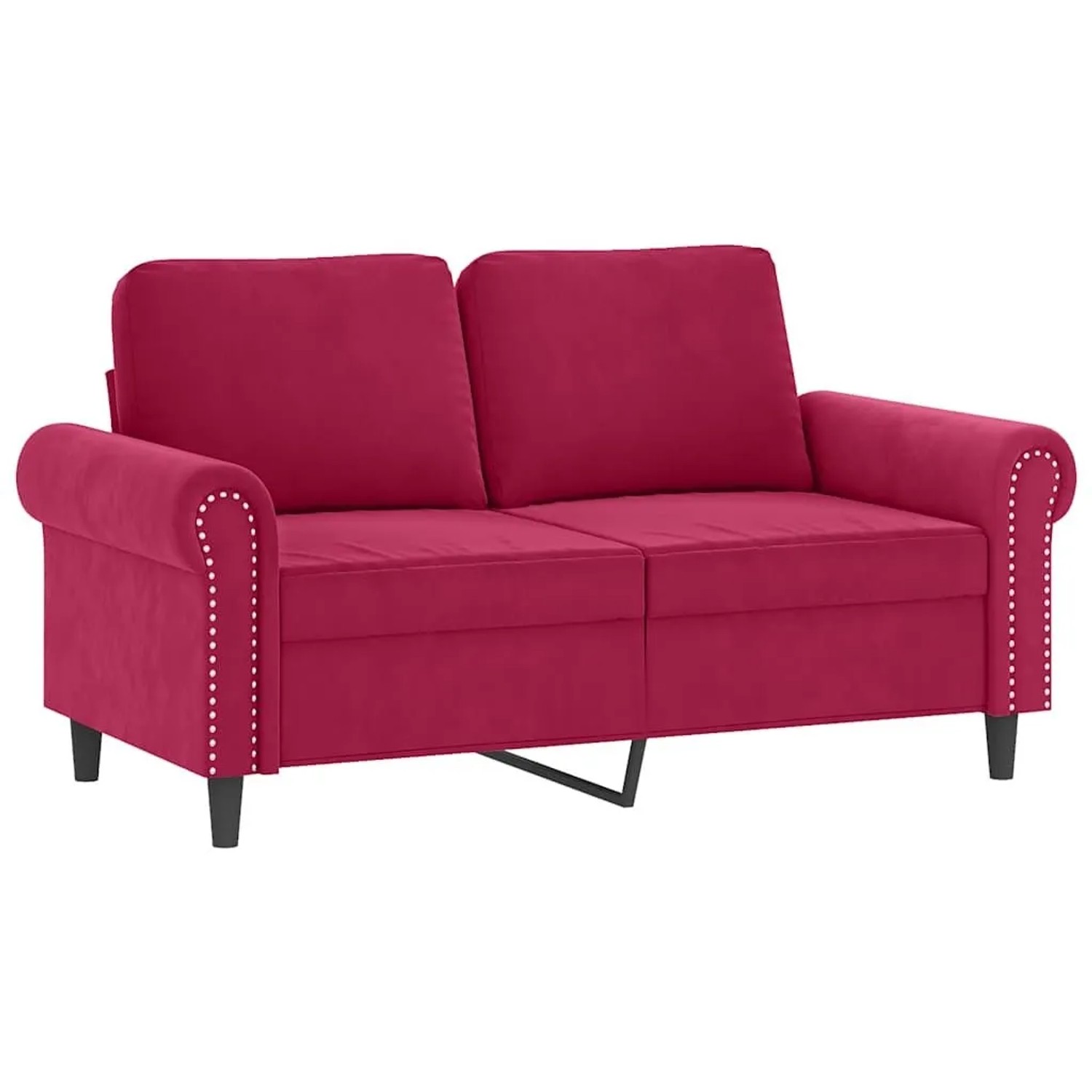 vidaXL 2-Sitzer-Sofa mit Zierkissen Weinrot 120 cm Samt 3200939 günstig online kaufen