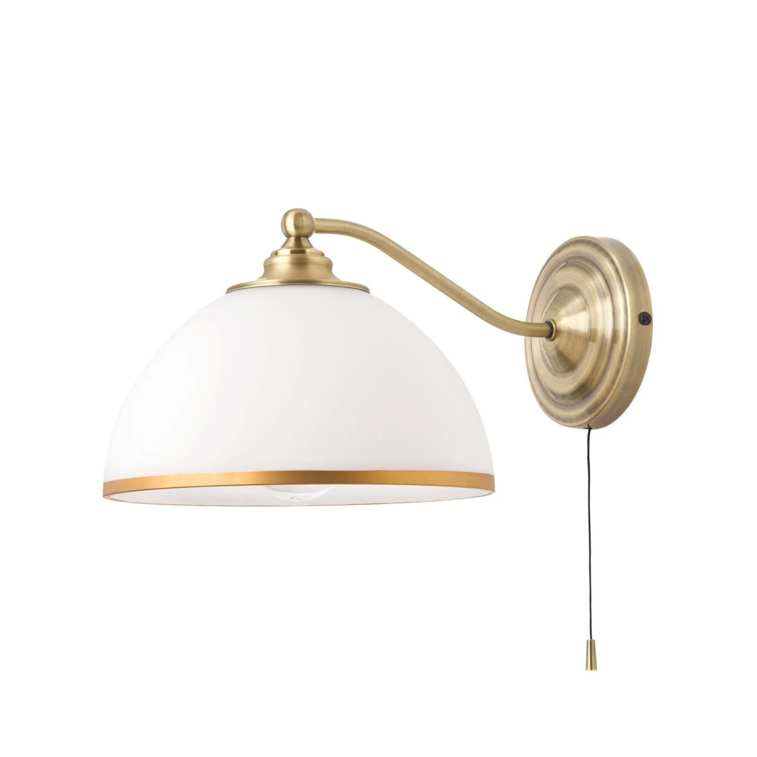 Orion Leuchten Wandleuchte Lampenschirm Opal Mit Zugschalter Patina