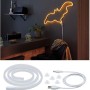 Paulmann LED Strip Neon Colorflex USB Orange als Fledermaus an Wand, Zubehör im Detail.