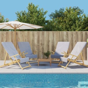 vidaXL Strandtücher 4 Stk Grau 60x135 cm Stoff 400 g/m² 3157052