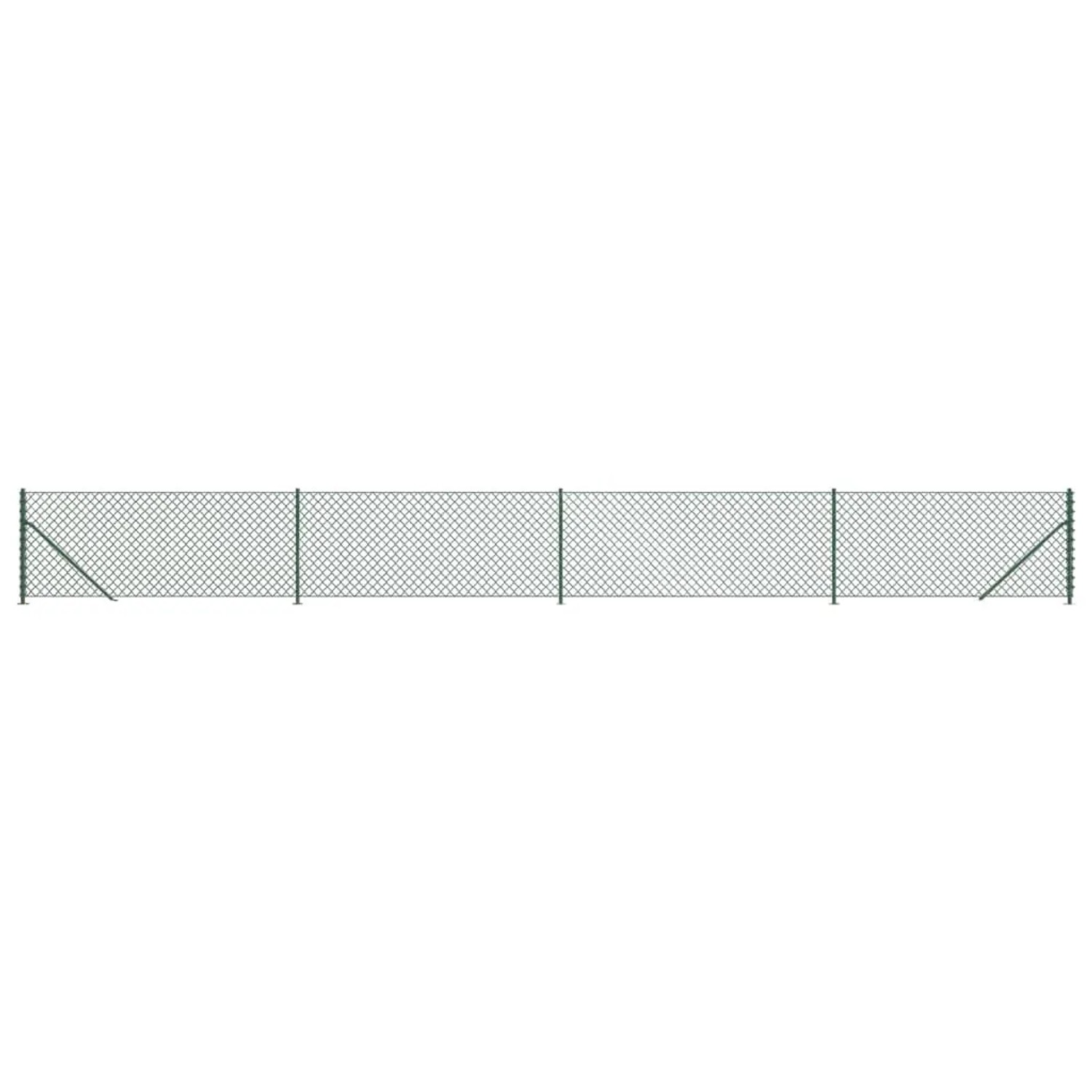 vidaXL Maschendrahtzaun mit Bodenflansch Grün 1x10 m 153937 günstig online kaufen