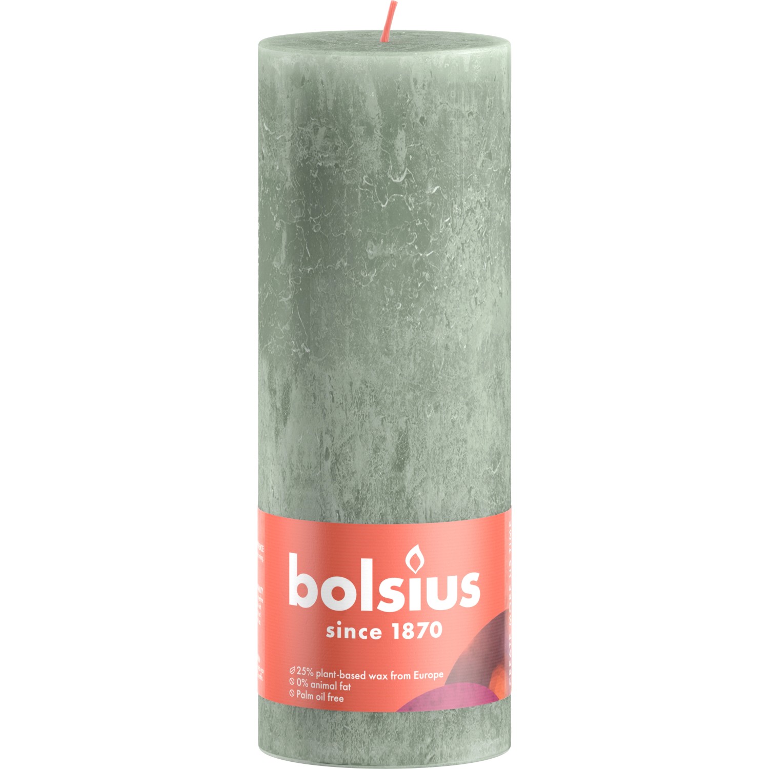 Bolsius Rustik-Kerze Shine Ø 6,8 cm x 19 cm Jadegrün