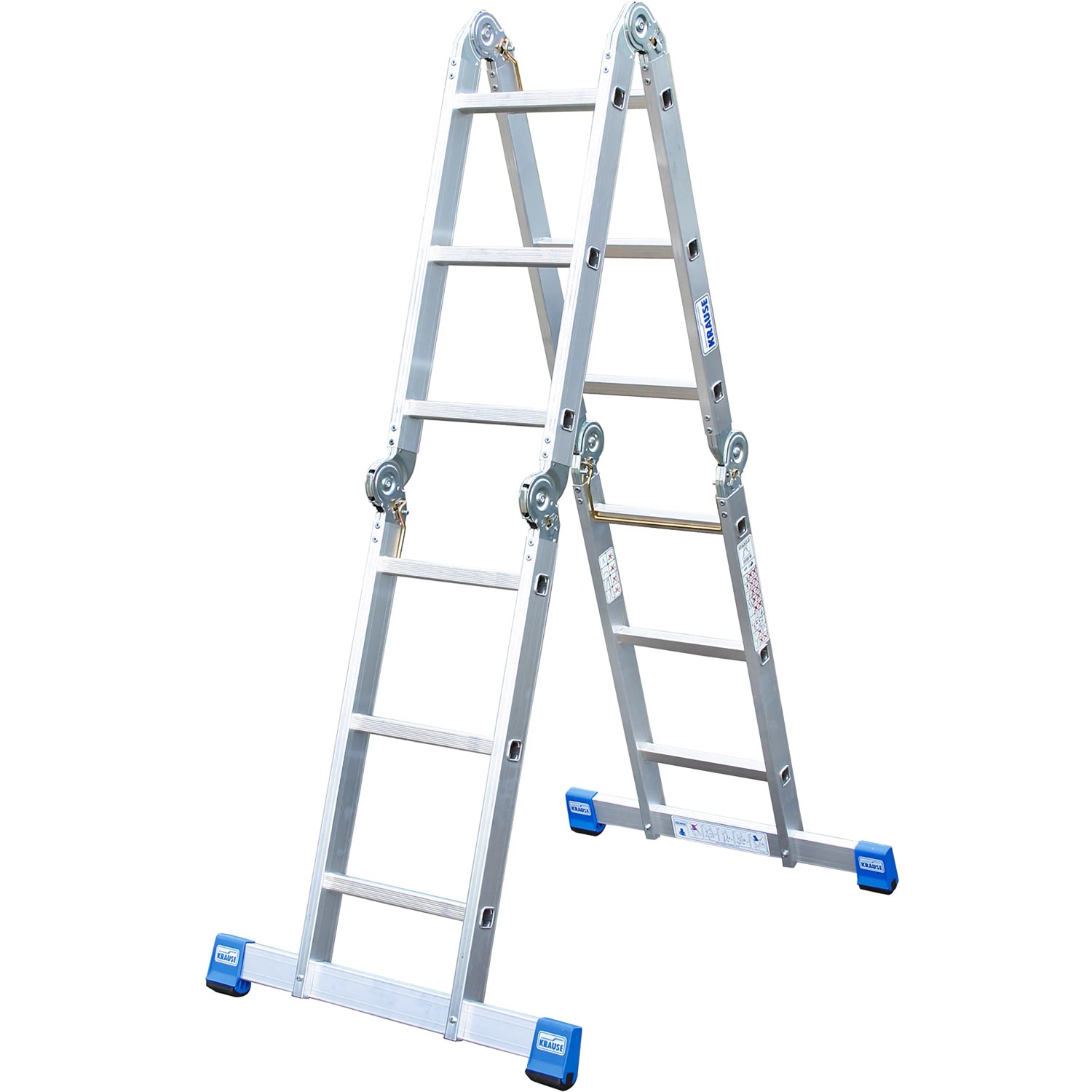 Krause Gelenkleiter Stabilo 4 x 3 Sprossen mit MultiBoard 345 x 78 x 300 cm
