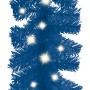 Dichte, blaue 10m LED Weihnachtsgirlande aus PVC mit hell leuchtenden Lichtern für festliche Dekoration.