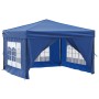 Blaues, faltbares Partyzelt 3x3 m mit Seitenwänden und Fenster für Garten & Outdoor Veranstaltungen.
