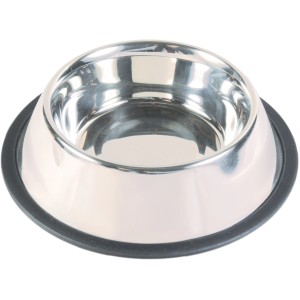 Jollypaw Edelstahlnapf, 0,9 l, mit Gummiring für rutschfesten Stand.