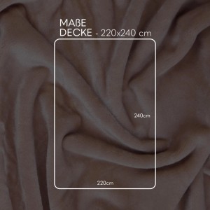 Bestlivings Kuscheldecke Mirabella in Nougat, 220x240 cm. Weiche Wohndecke für gemütliche Stunden.