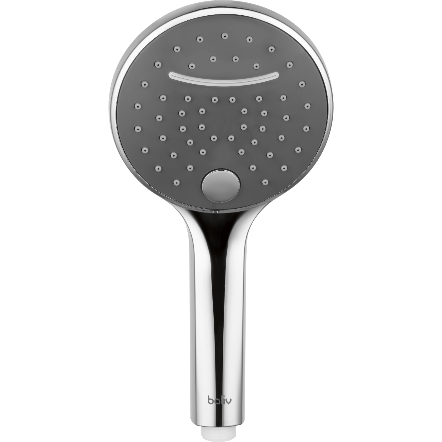 baliv Handbrause HBR-120.240, verchromt mit anthrazitfarbenem Brausekopf.