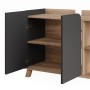 Vicco Waschbeckenunterschrank Karen, 80 cm, Sonoma Eiche/Anthrazit, mit offenen Fächern und 2 Türen.