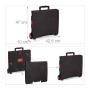 Relaxdays Einkaufstrolley ABS Aluminium Rot Klappbar 99 cm x 45,5 cm x 37,5 cm 3 kg_5