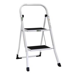 JNUYISW 2-stufige Trittleiter Klappbar - Leicht & Tragbar Bis 150kg
