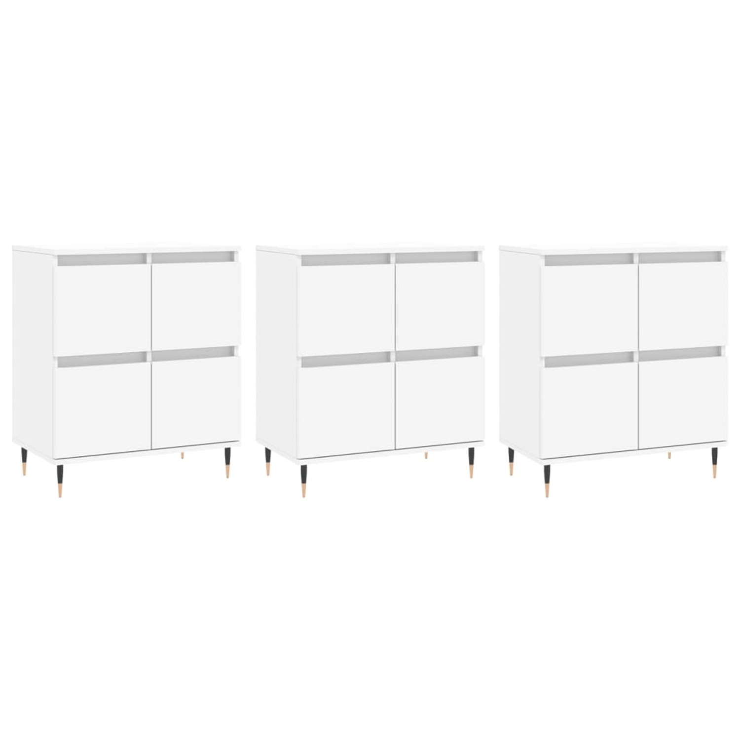 vidaXL Sideboards 3 Stk Weiß Holzwerkstoff 3190189 günstig online kaufen