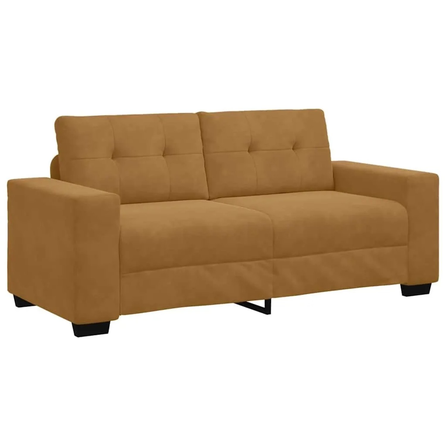 vidaXL Zweisitzer-Sofa Braun 140 cm Samt 4105129 günstig online kaufen