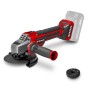 Einhell Akku-Winkelschleifer TP-AG 18/125 CE Q Li Solo, rot/schwarz, mit Zusatzhandgriff und Schnellspannmutter.