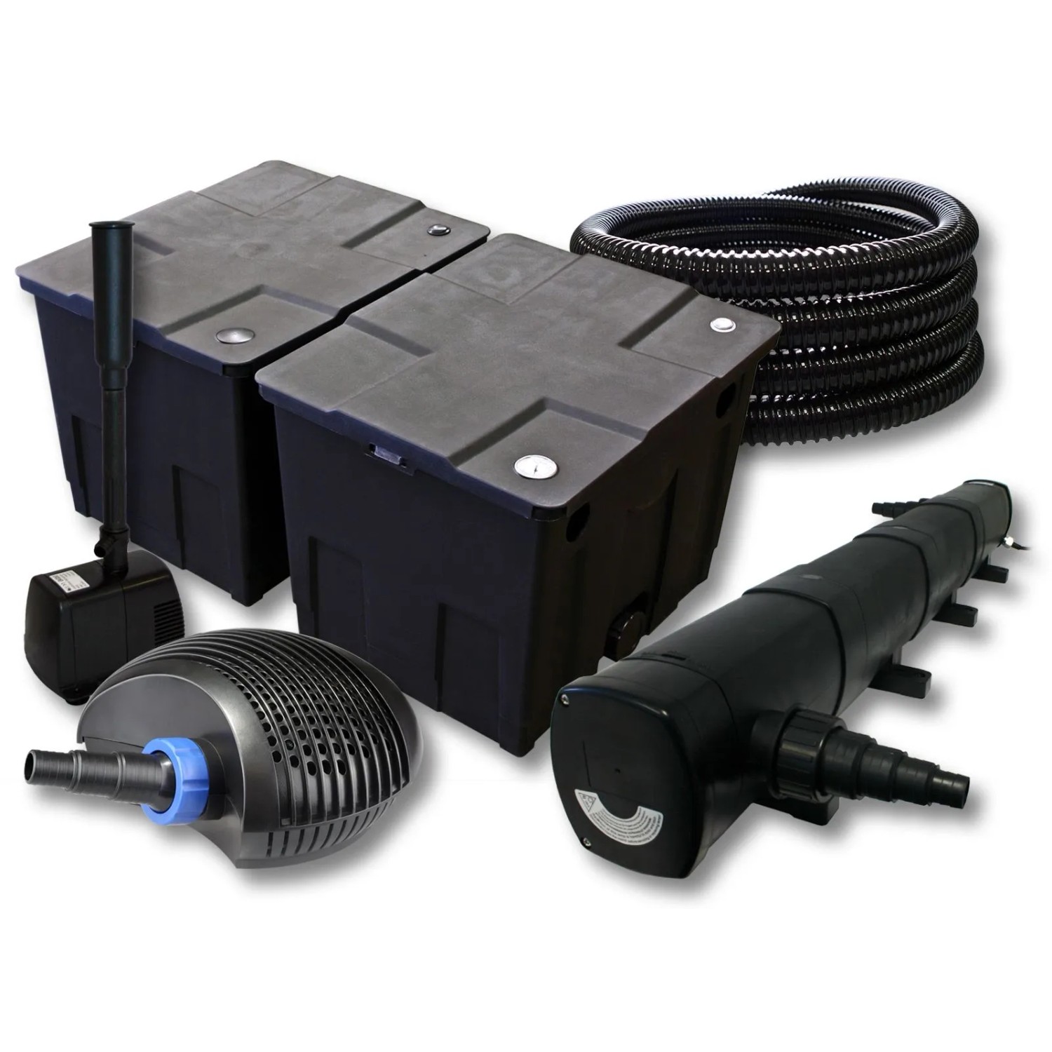 Sunsun Filter Set 60000L Teich 72W Klärer40W Eco Pumpe Schlauch Springbrunnen