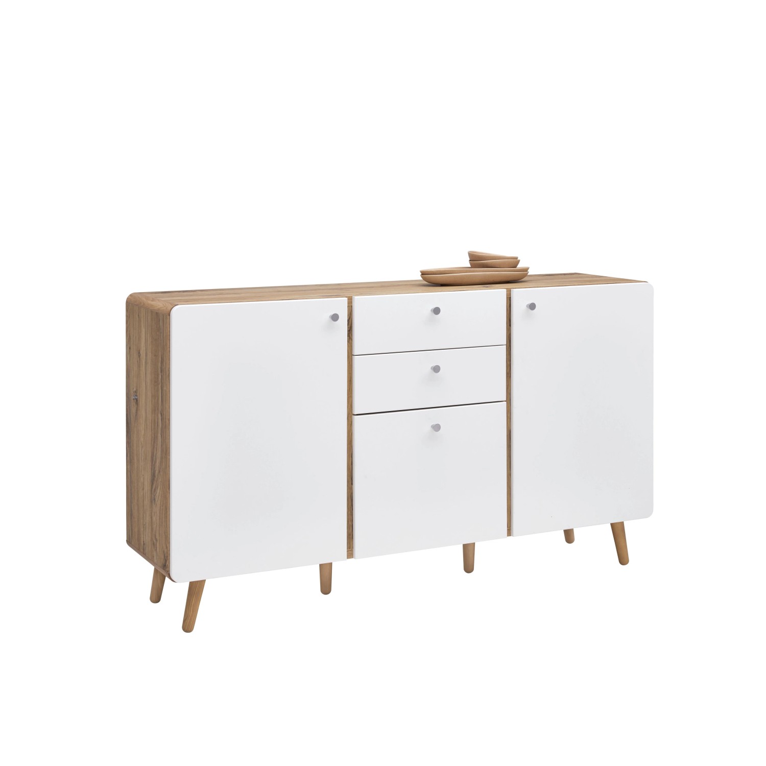 Premium Living Sideboard Ronda Weiss/ Eichefarben